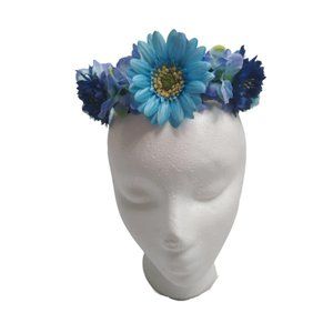 Beautiful Blue Floral Child Crown